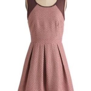 ModCloth pink and burgundy sleeveless dress